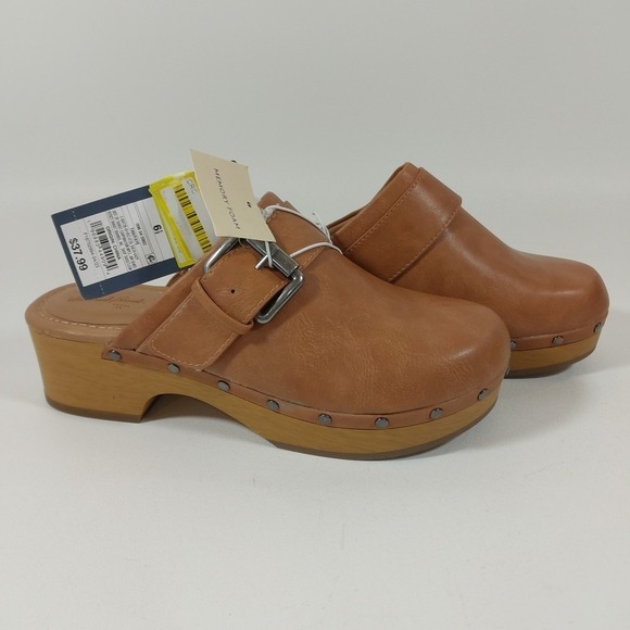 Universal Thread Shoes - 6 1/2 Women's Faye Clog Heels - Universal Thread Brown Studded